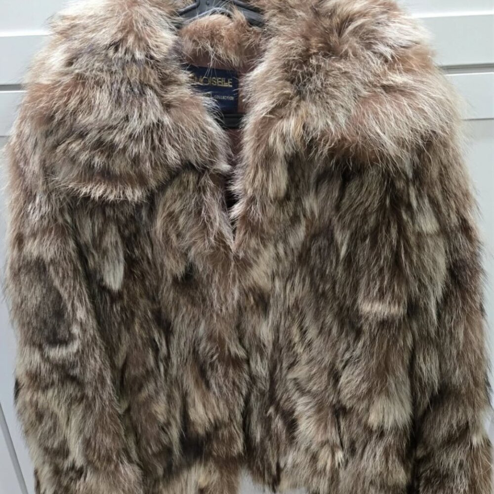 Vintage 1970s Mademoiselle Exclusive Gold Label Collection Raccoon Fur Coat - Picture 2 of 10